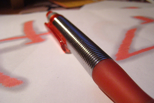red pen