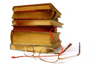 books and glasses___