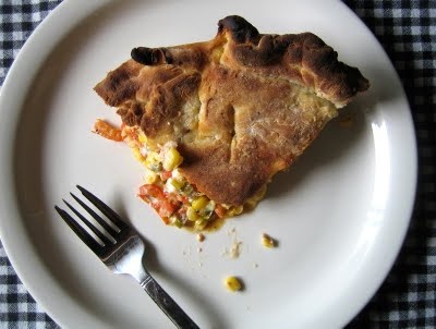 tomato corn biscuit pie
